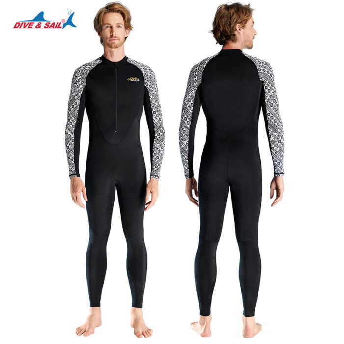 DIVE&SAIL front zipper Sunscreen Snorkeling Surfing Swimming one-piece rashguard Jump Suit - Image 4