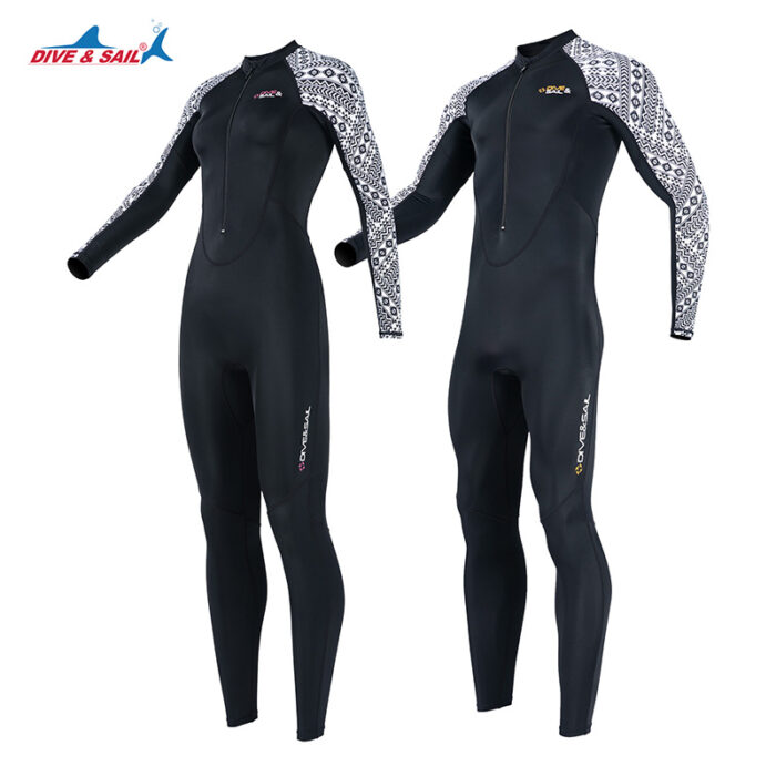 DIVE&SAIL front zipper Sunscreen Snorkeling Surfing Swimming one-piece rashguard Jump Suit - Image 2