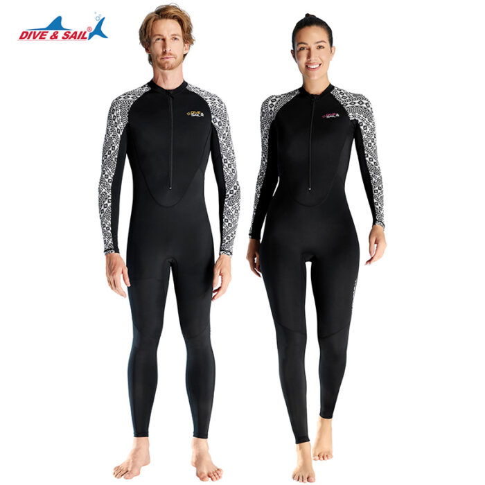 DIVE&SAIL front zipper Sunscreen Snorkeling Surfing Swimming one-piece rashguard Jump Suit - Image 6