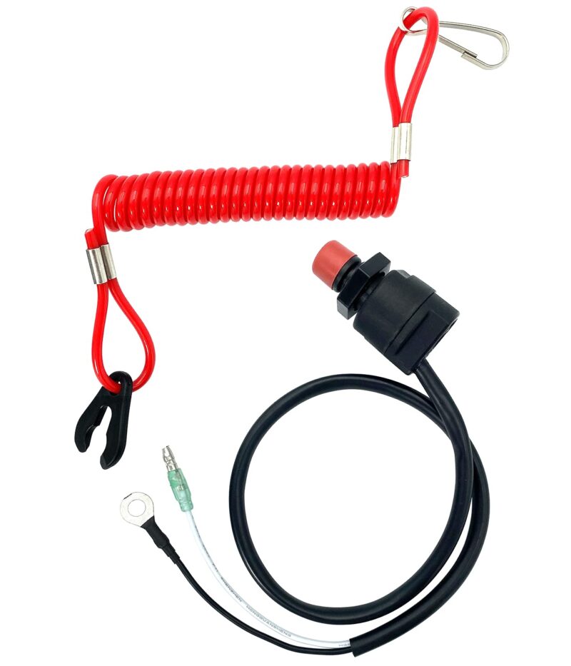 Engine Stop Switch Assy Compatible with Yamaha 6-40 hp Outboard 6E9-82575-02-00 6E9-82575-01