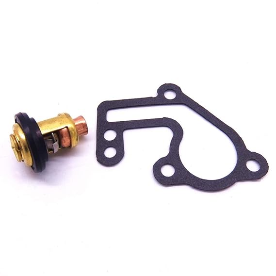 Boat Motor 6F5-12411-01 6F5-12411-02 6F5-12411-03 Thermostat and 682-12414-A1 Gasket for Yamaha 9.9hp 15hp 25HP 30HP 40HP Outboard Engine, 60℃/140℉, 18-3625 Sierra Marin