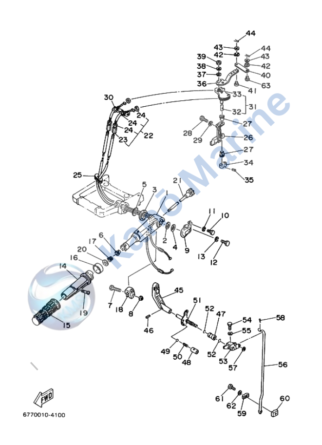 Yamaha 8HP Control Diagram