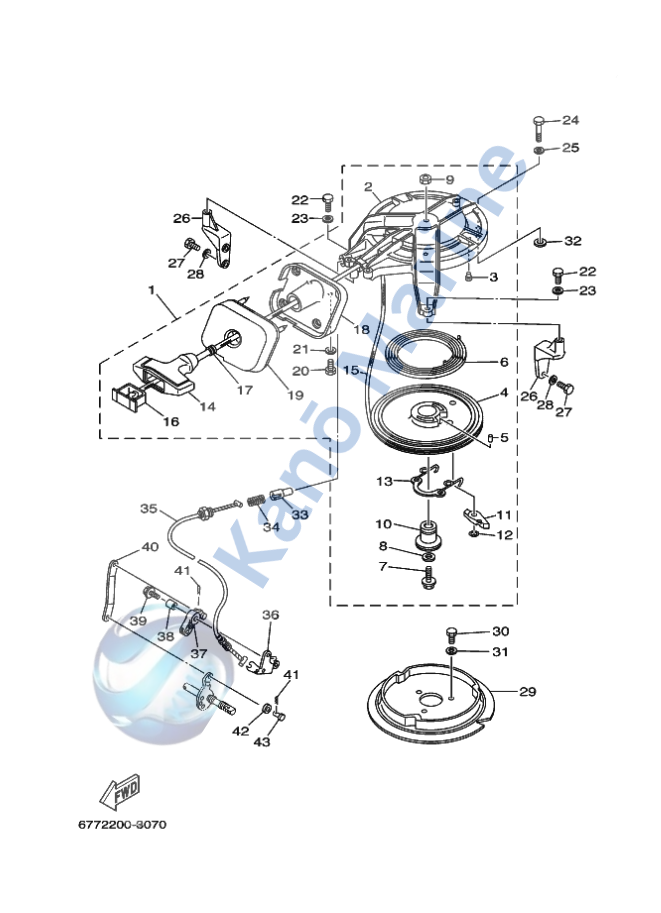 Yamaha 8HP Starter Diagram