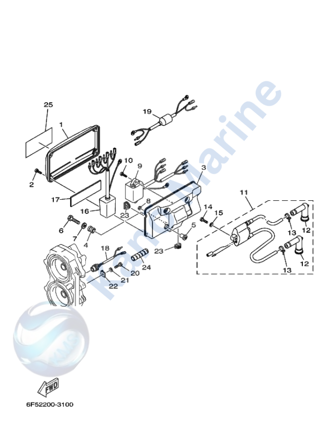 Yamaha 40HP Electrical 1 Diagram