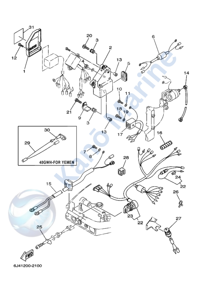 Yamaha 40HP Electrical 2 Diagram