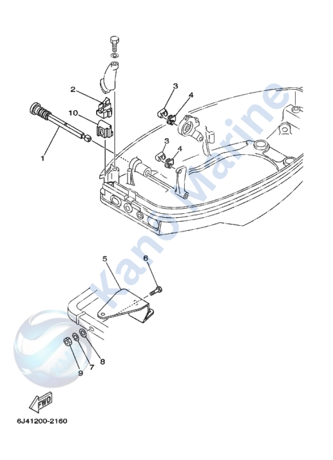 Yamaha E40GMHL Control 2 Diagram