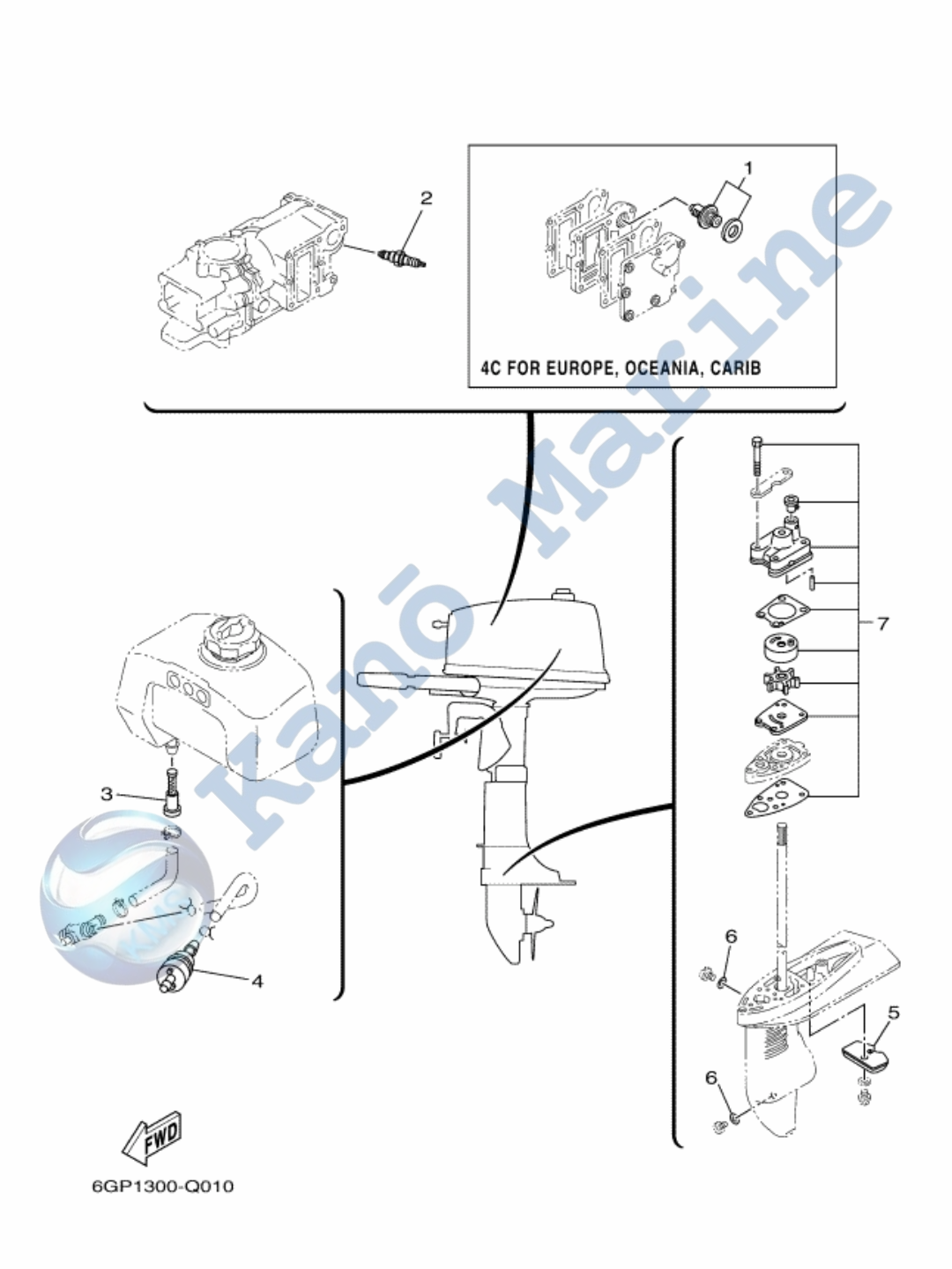 Yamaha 4CMHL Scheduled Service Parts Diagram