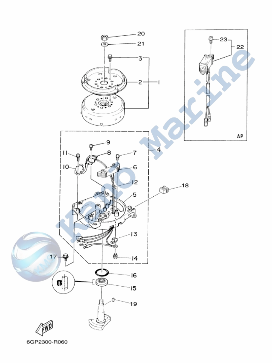 Yamaha 4CMHL Generator Diagram