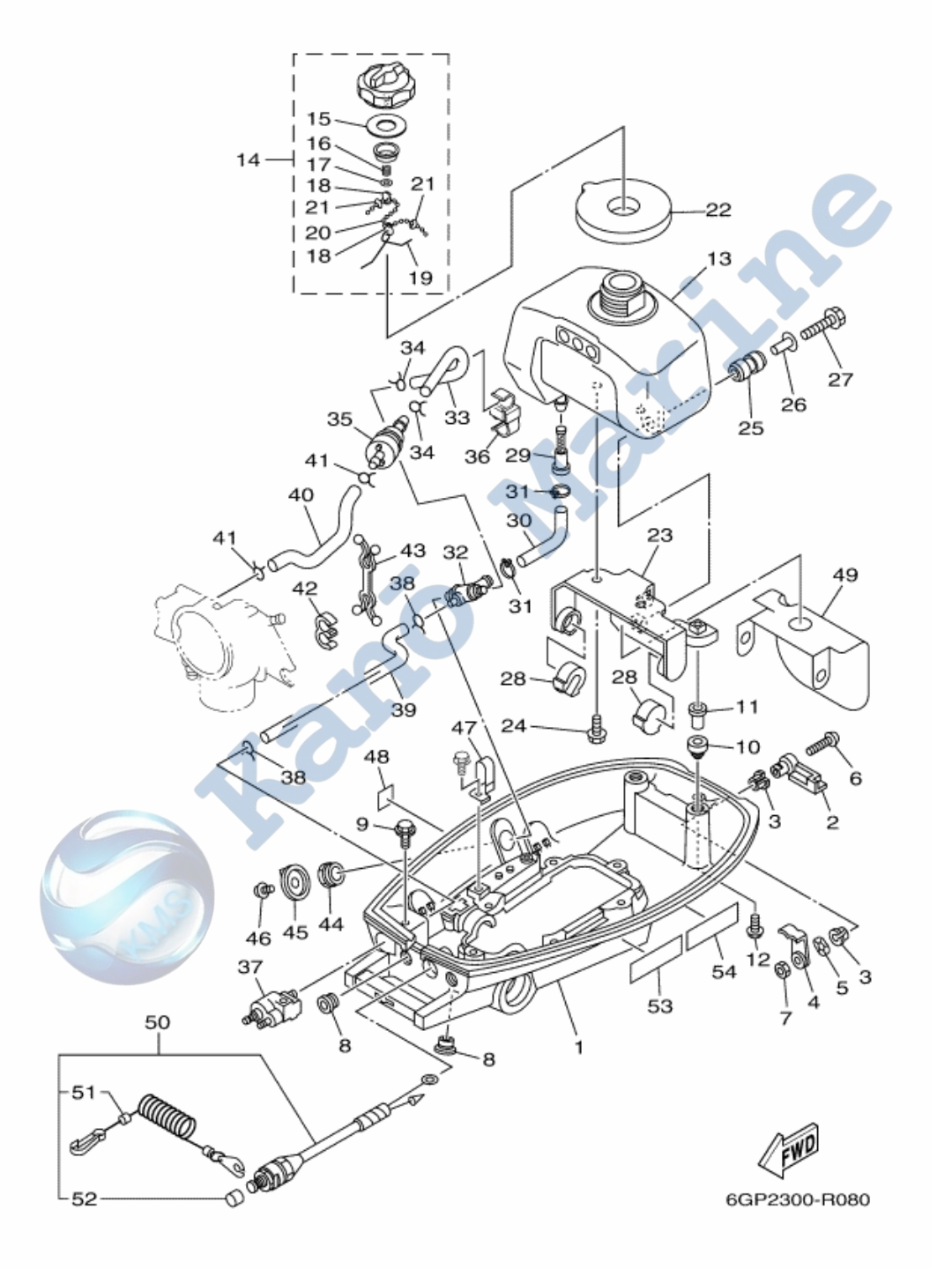 Yamaha 4CMHL Bottom Cowling Diagram