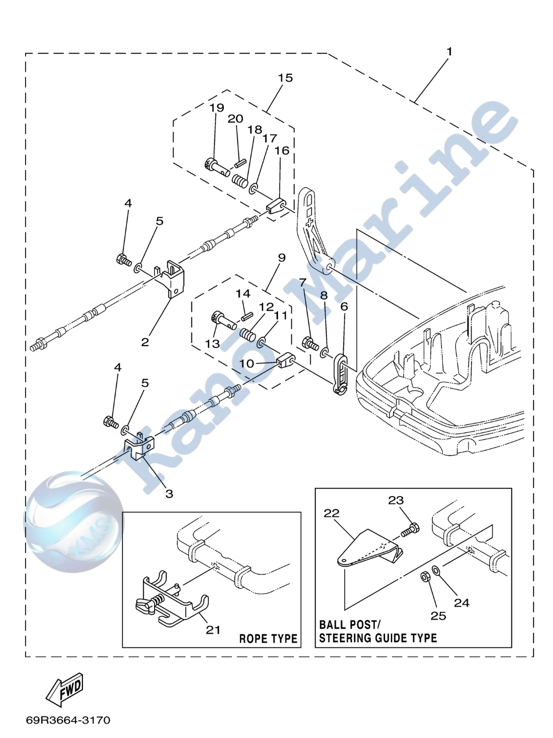 Yamaha 30HMHL Remo Con Attachment Diagram